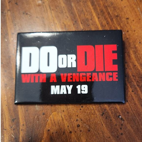 Movie Promo Pinback "Do or Die with a Vengeance May 19" 20th Century Fox'95 NWOT - Picture 1 of 2